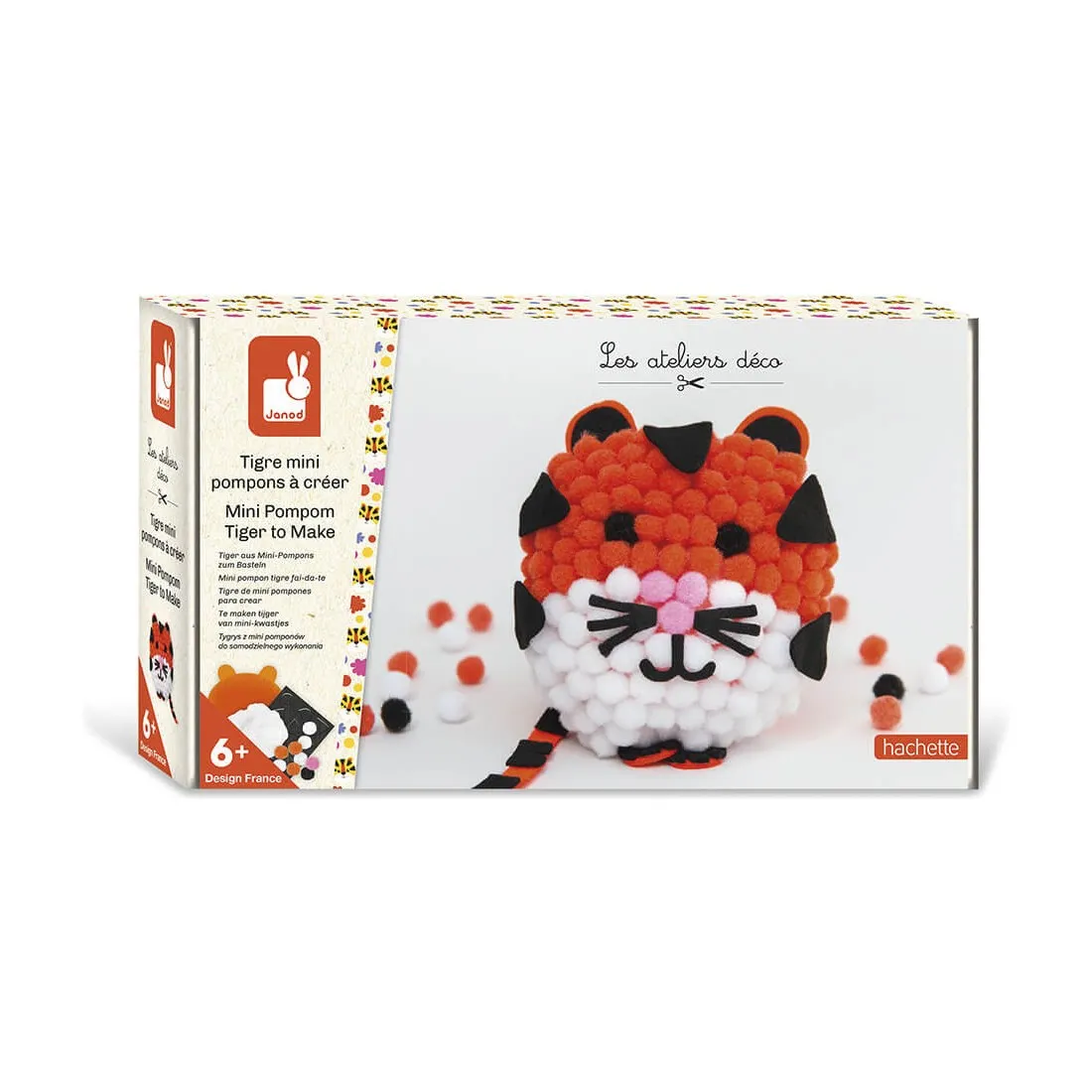 Loisirs créatif enfant - Animaux pompon, Kit tricotin - Janod