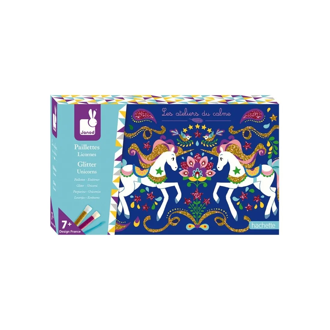 Kit Créatif - Paillettes Licornes : Sable, Paillettes, Dorure & Strass - J07883 - Janod