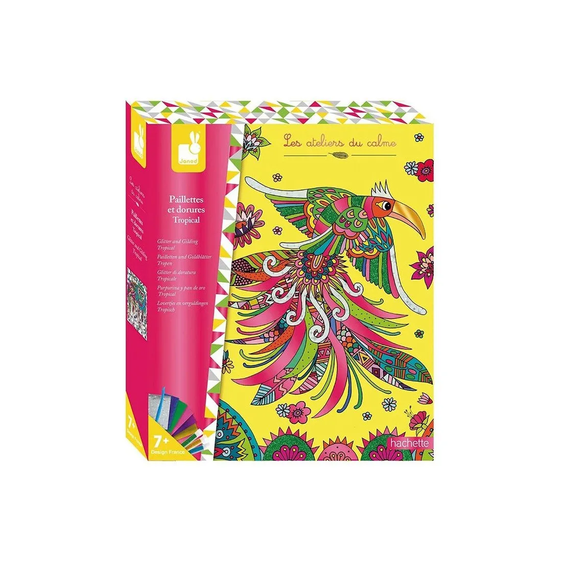 Set Créatif Paillettes et Dorures Tropical : Sable, Paillettes, Dorure & Strass - Janod