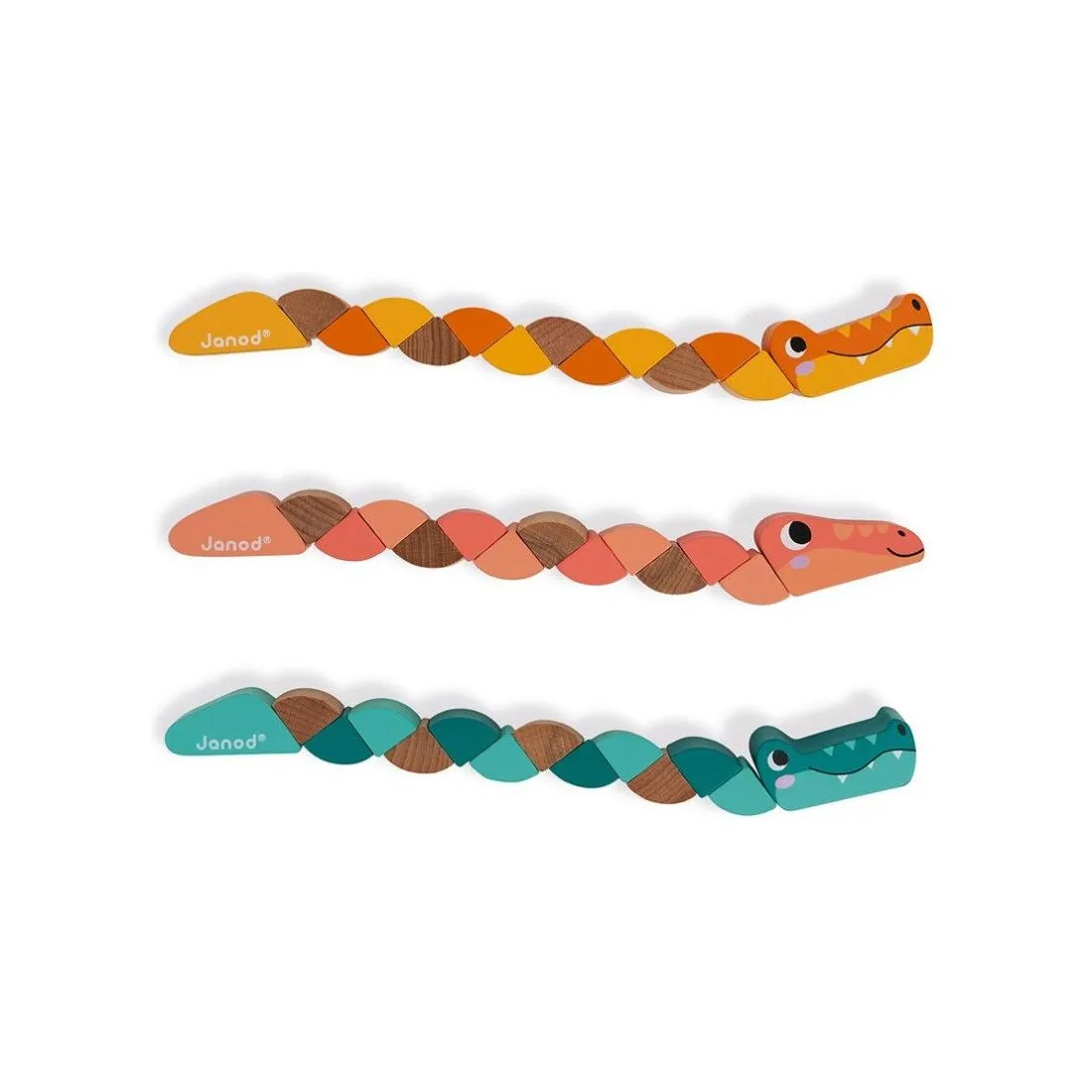 Serpent magique Crocodile articulé en bois - Janod