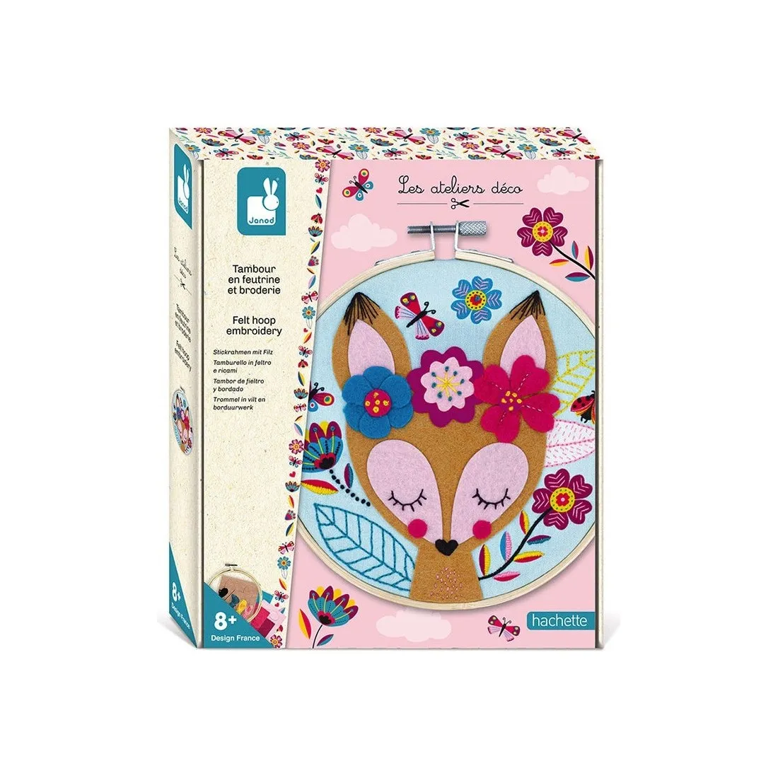 Activités manuelles pour enfant - Tambour faon à décorer et à broder - Janod