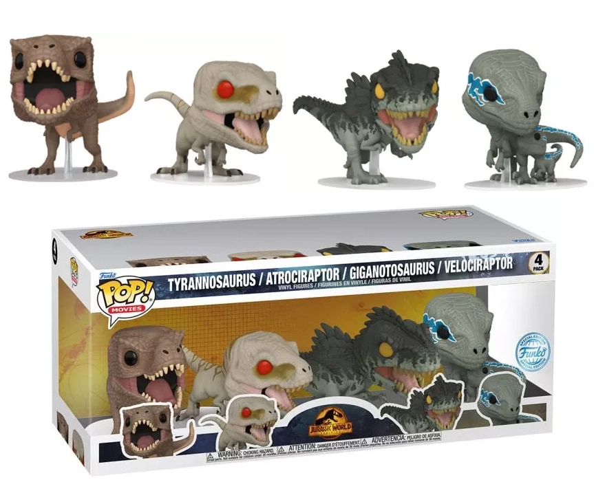 Jurassic world 3 - pop - 4pk special edition