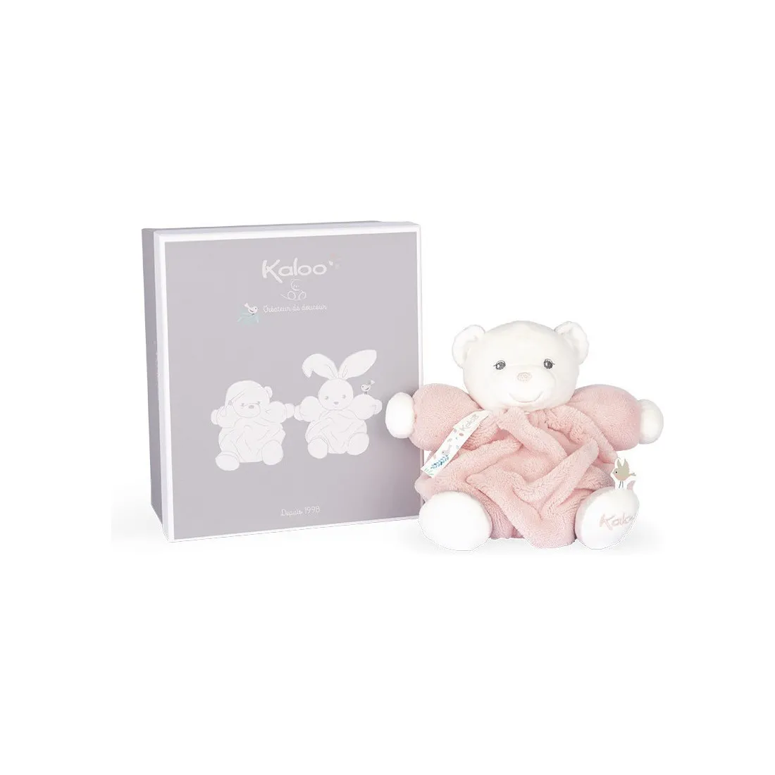Doudou ours rose - Peluche ours moelleuse - Kaloo