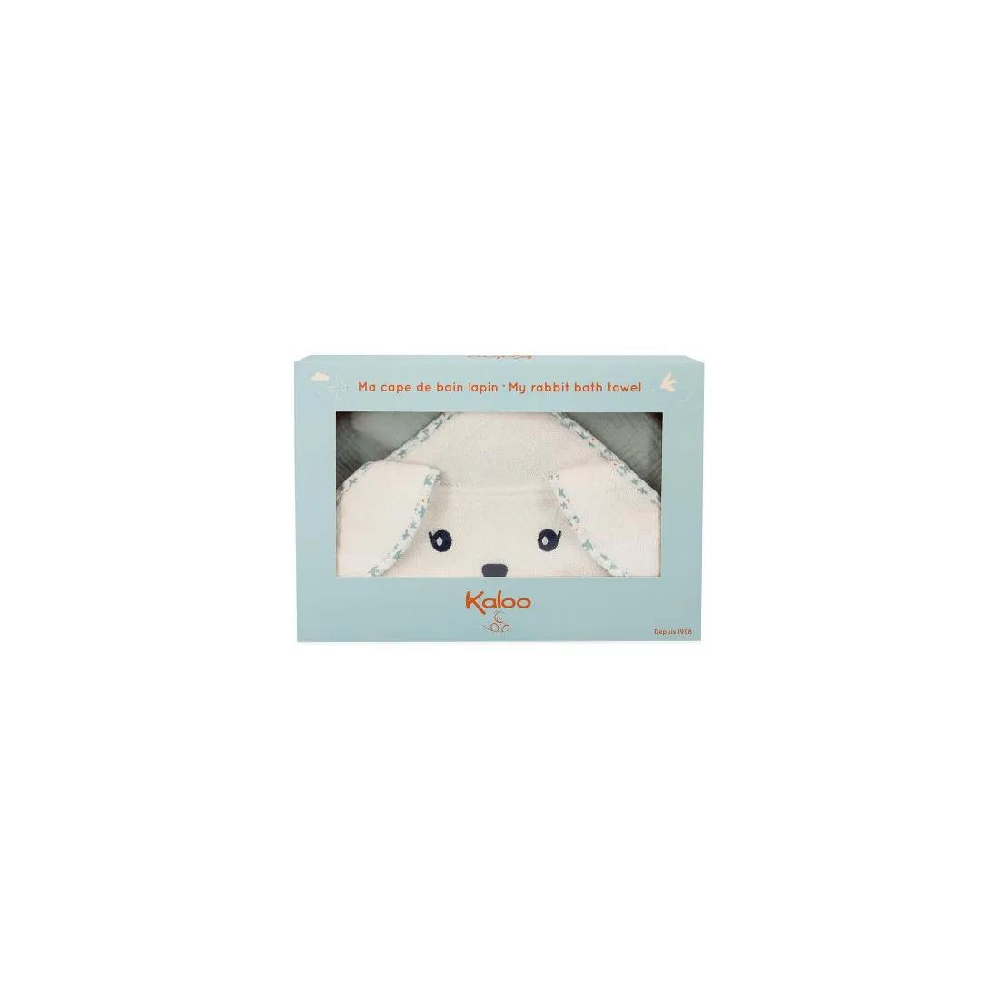 Cape de bain Lapin Colombe - Cadeau de naissance - Kaloo
