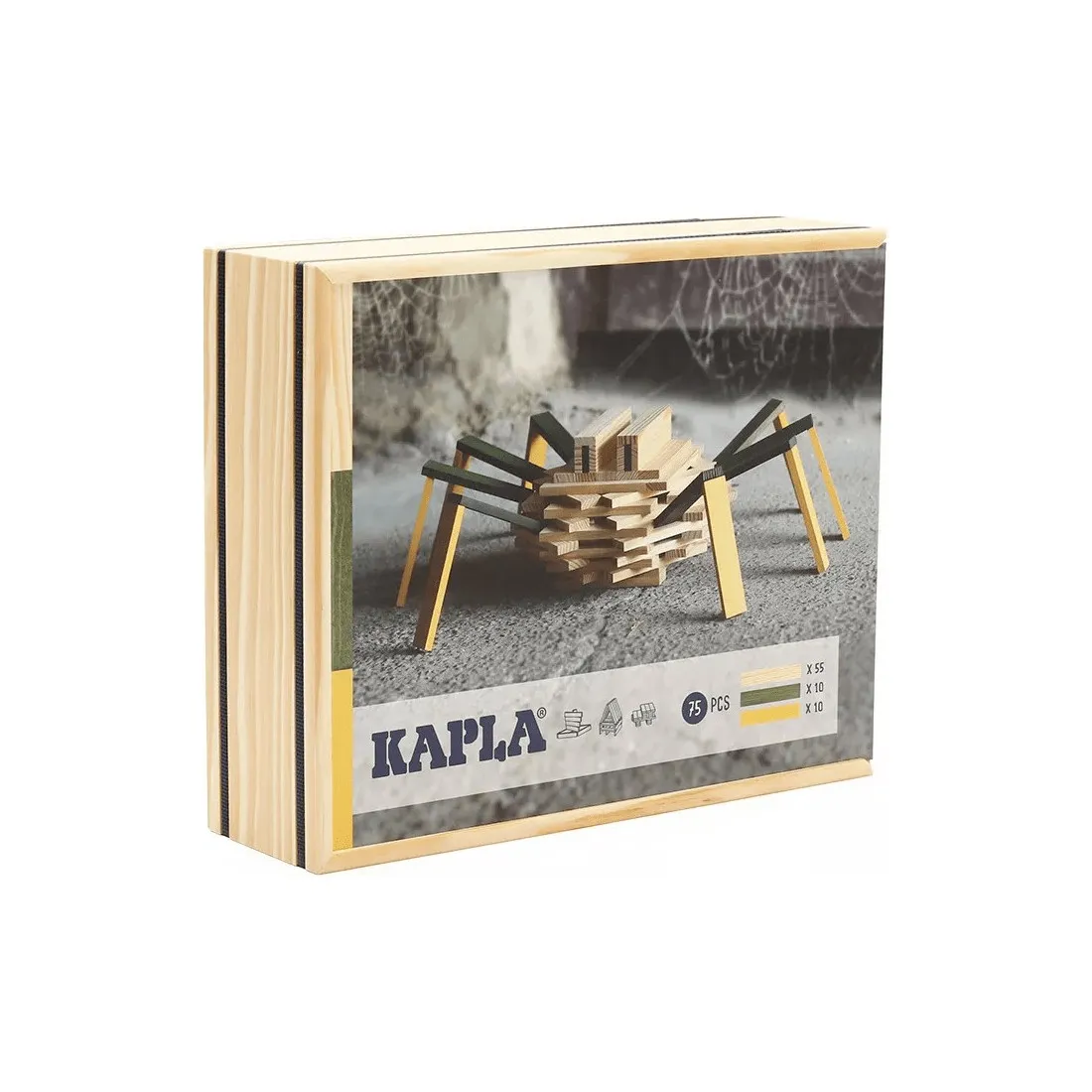 Construction en bois araignée 75 planchettes - Kapla