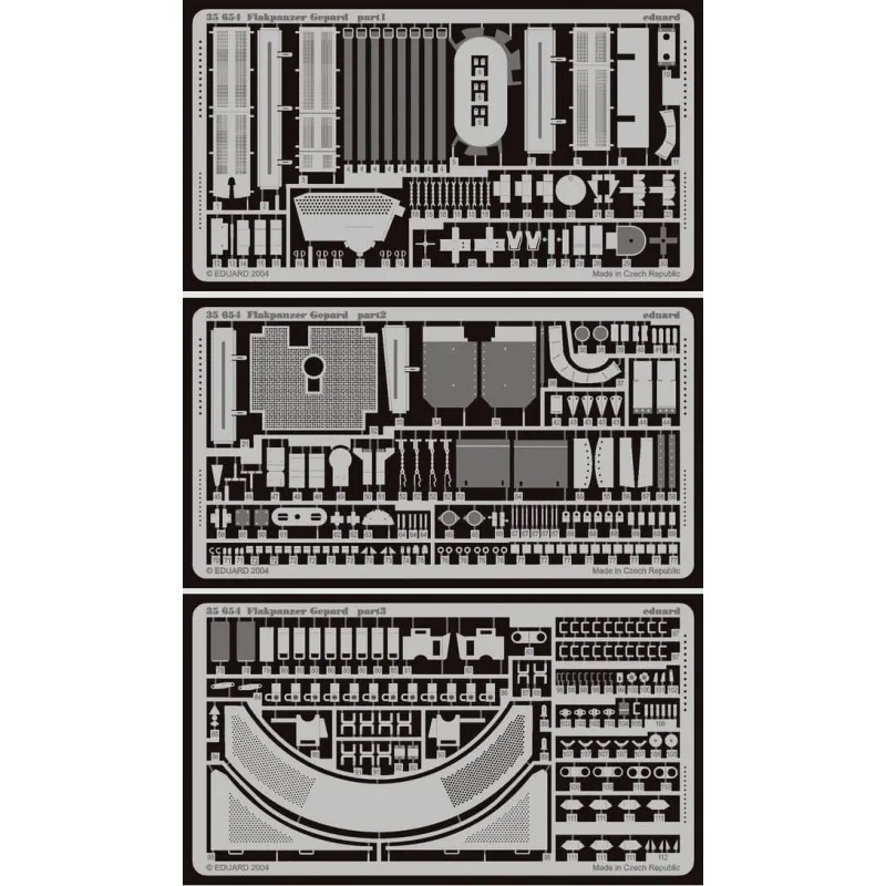 Film photodécoupé : Flakpanzer Gepard (kit TAMIYA). EDUARD 35654