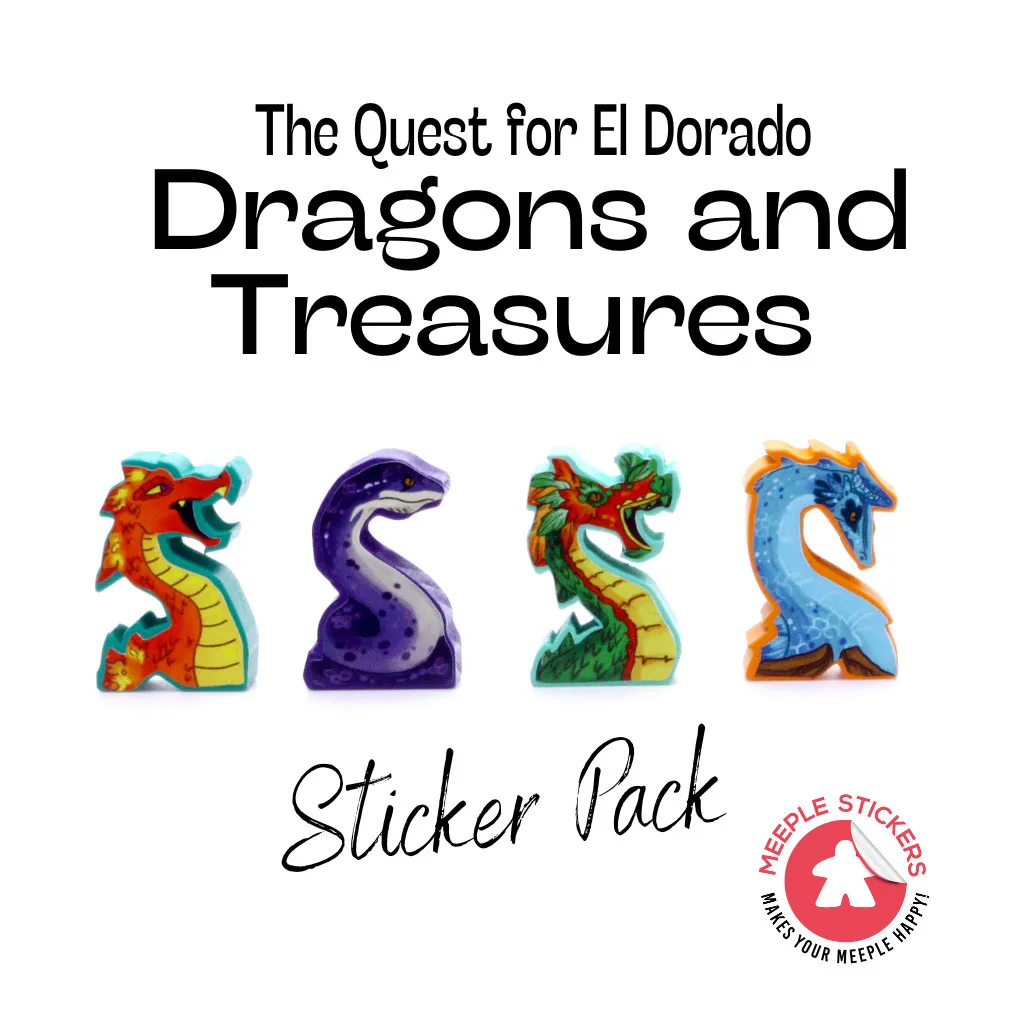 La Course vers l'Eldorado - Set d'autocollants Dragons et Trésors