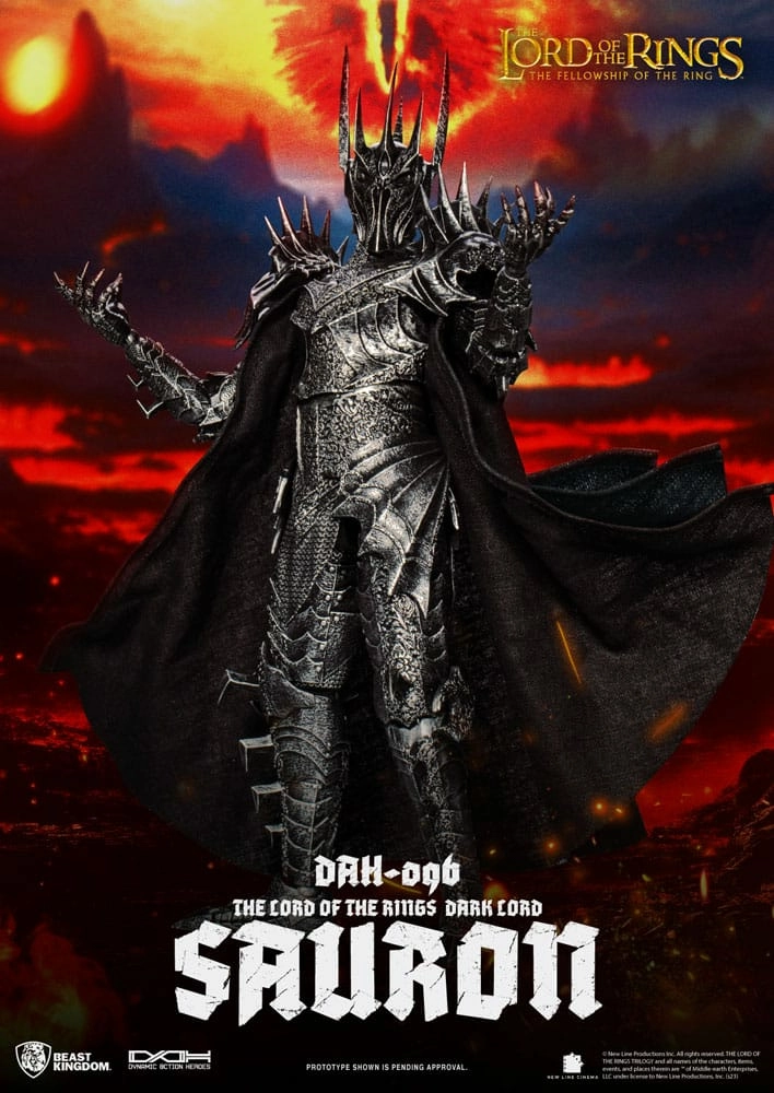 Le seigneur des anneaux figurine dynamic action heroes 1/9 sauron 29 cm