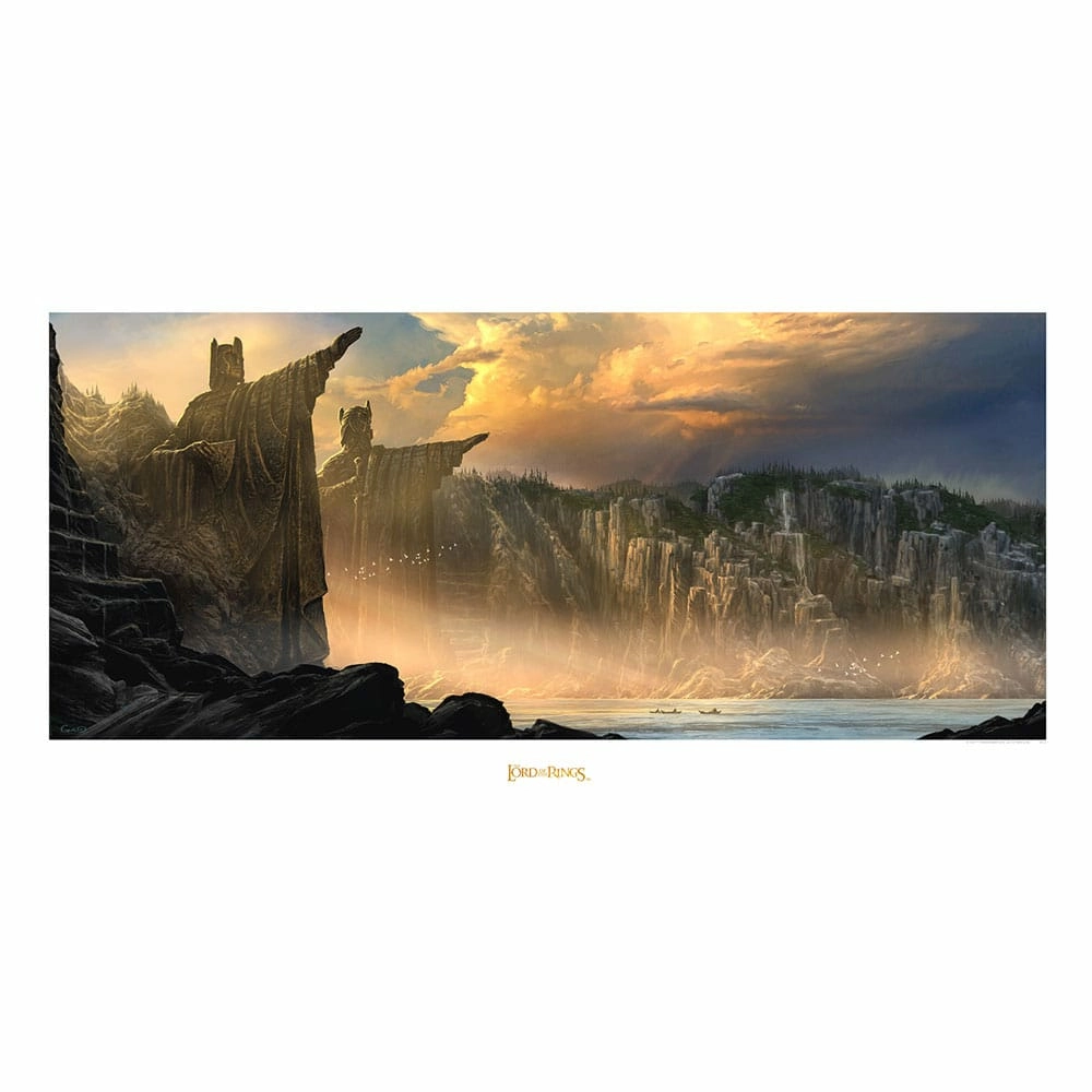 Le seigneur des anneaux impression art print the argonath - pillars of the kings 59 x 30 cm