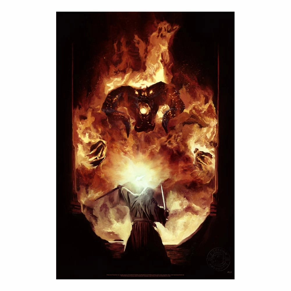 Le seigneur des anneaux impression art print the flame of anor 46 x 61 cm - non encadrée