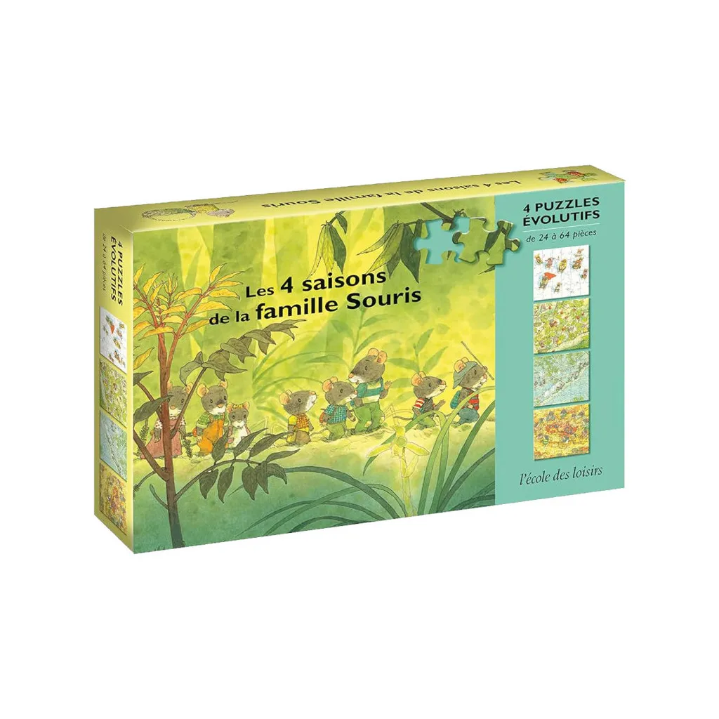 Les 4 Saisons de la Famille Souris - Puzzles Evolutifs