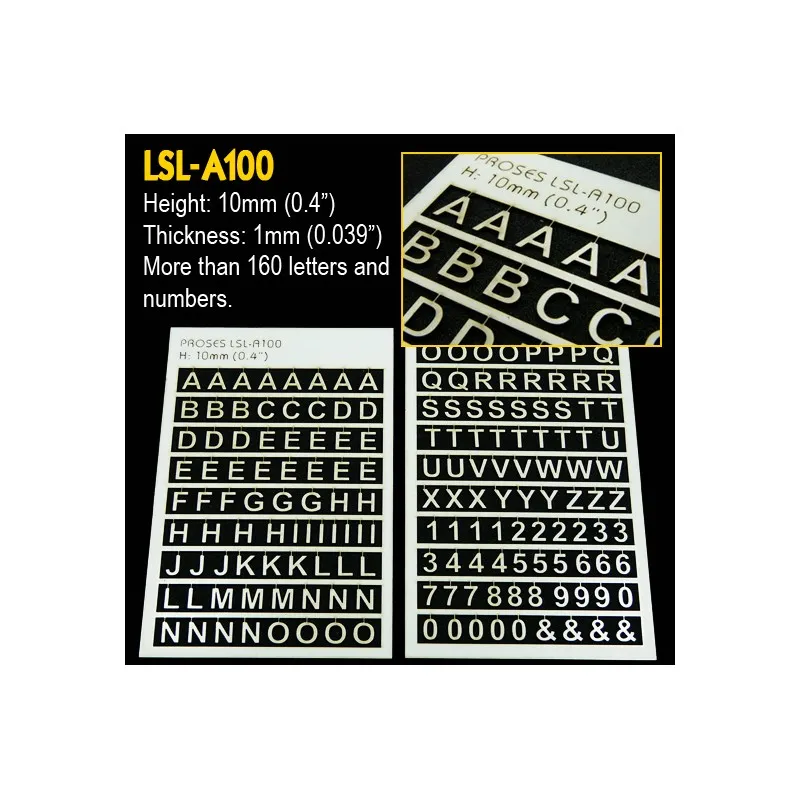 Lettres et chiffres. PROSES LSL-A100