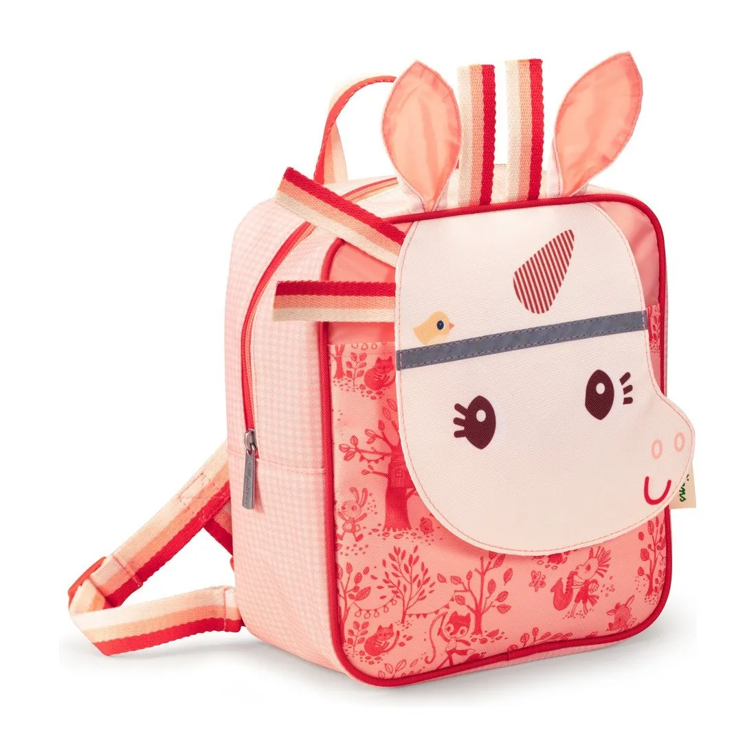 Sac à dos rose et blanc avec les jolies oreilles de Lena la licorne - Lilliputiens