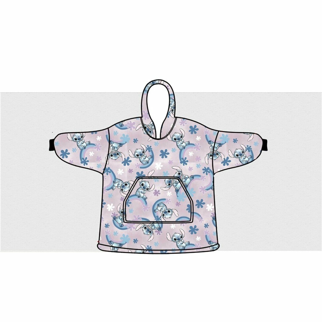 Lilo & stitch - stitch - sweat poncho - taille enfant (7-14 ans)