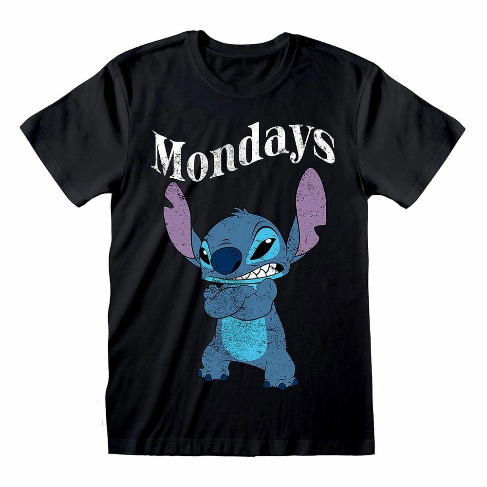 Lilo & stitch t-shirt stitch mondays black (m)