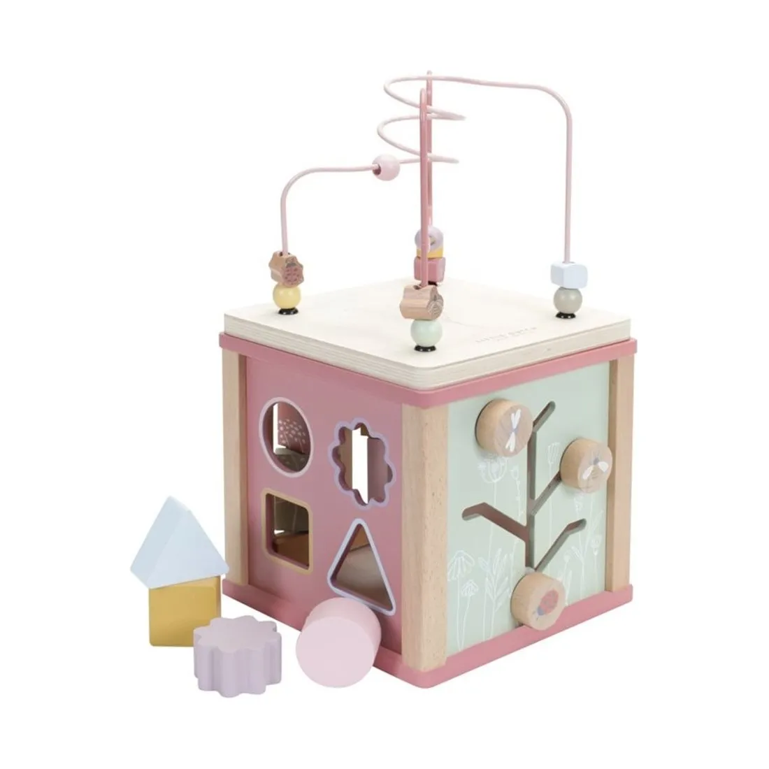 Cube d'activités en bois Wild Flowers - Little Dutch