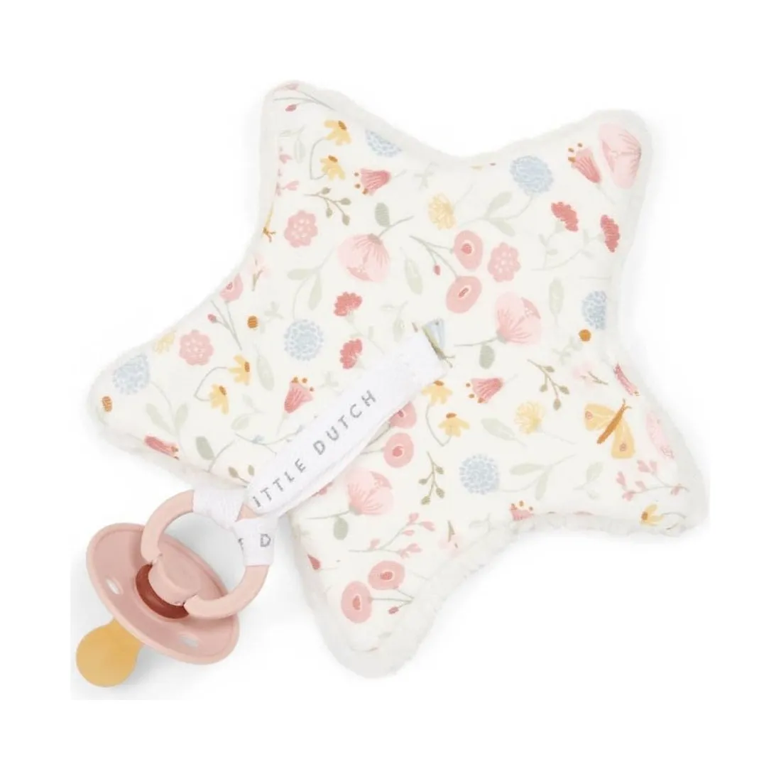 Doudou attache tétine Flowers & Butterflies - Little Dutch