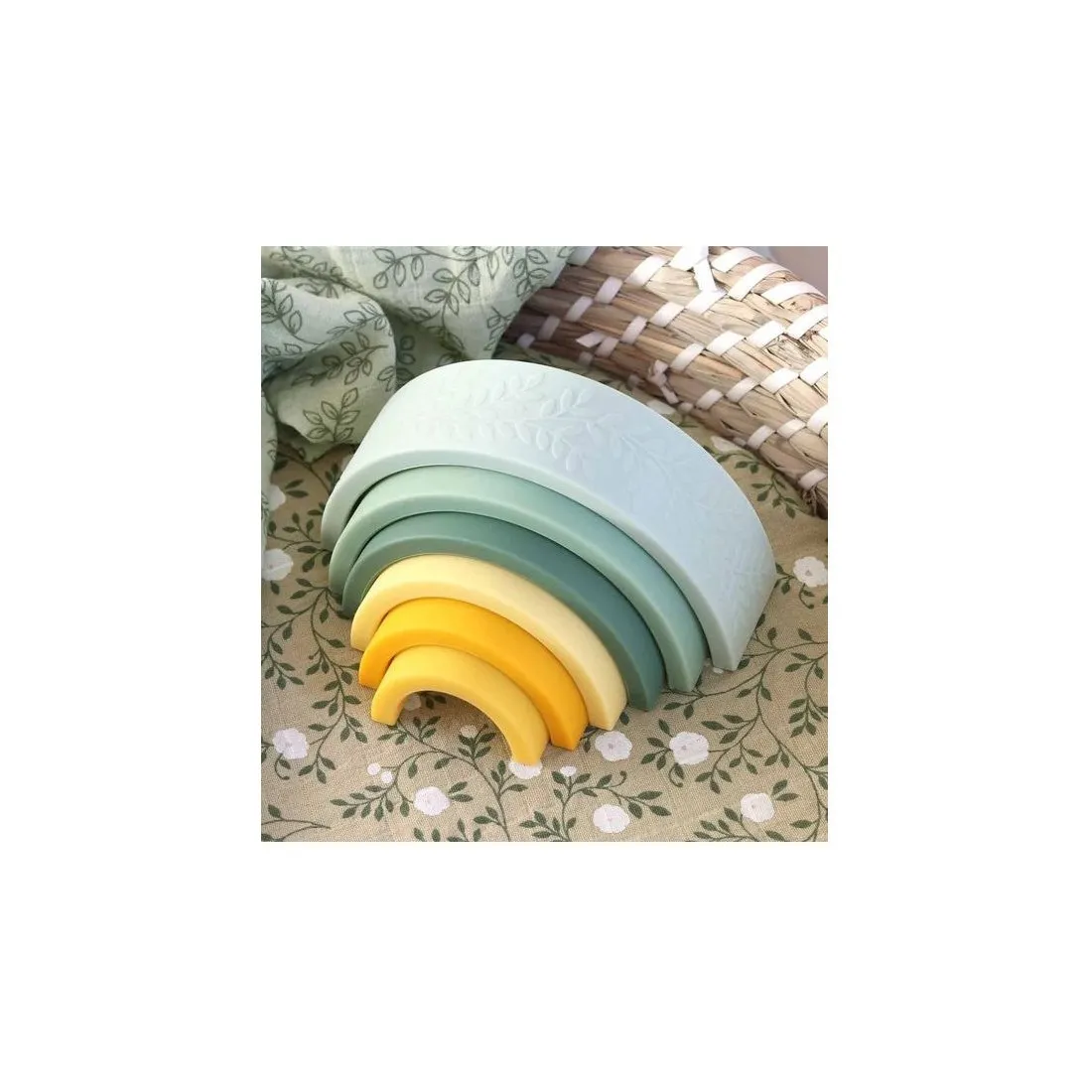 Arc en ciel en silicone Jouet à empiler - Little-lovely-company