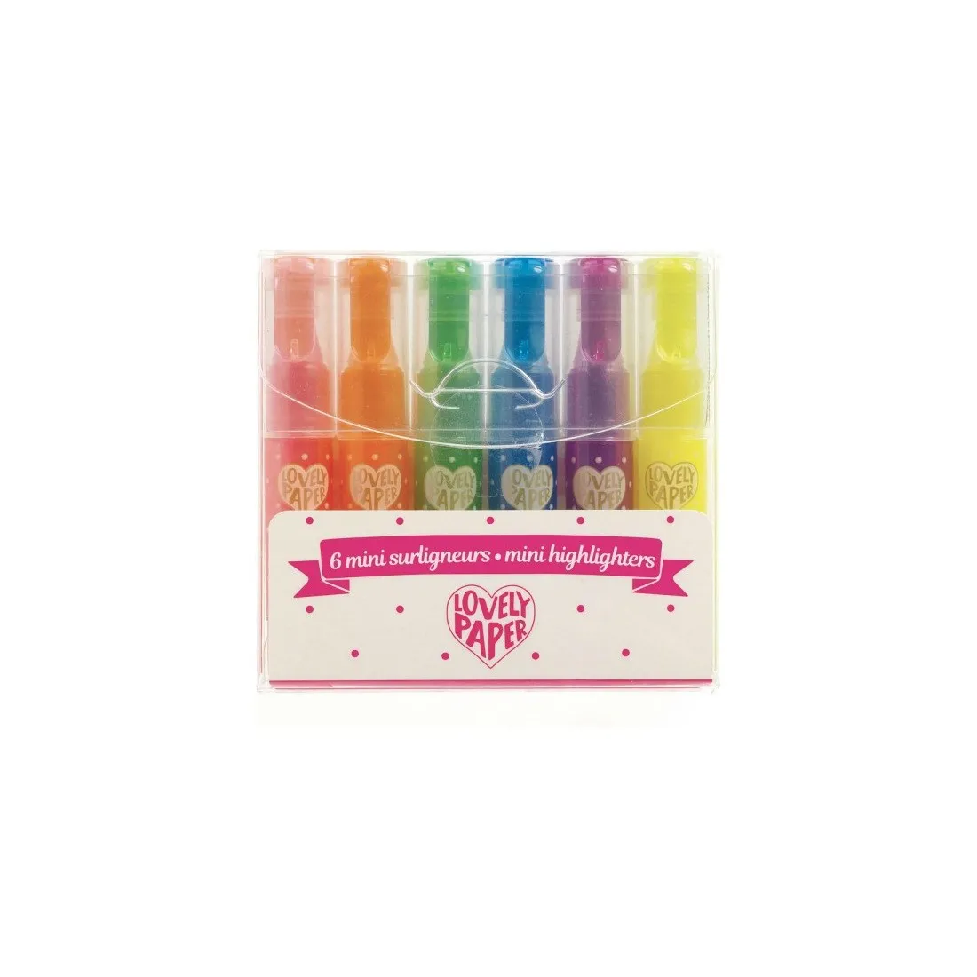 6 mini surligneurs - Djeco - Un jeu Djeco - Lovely Paper By Djeco