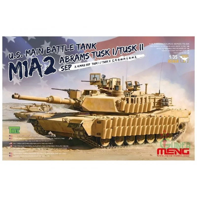 M1A2 Abrams Tusk I / Tusk II. MENG TS-026