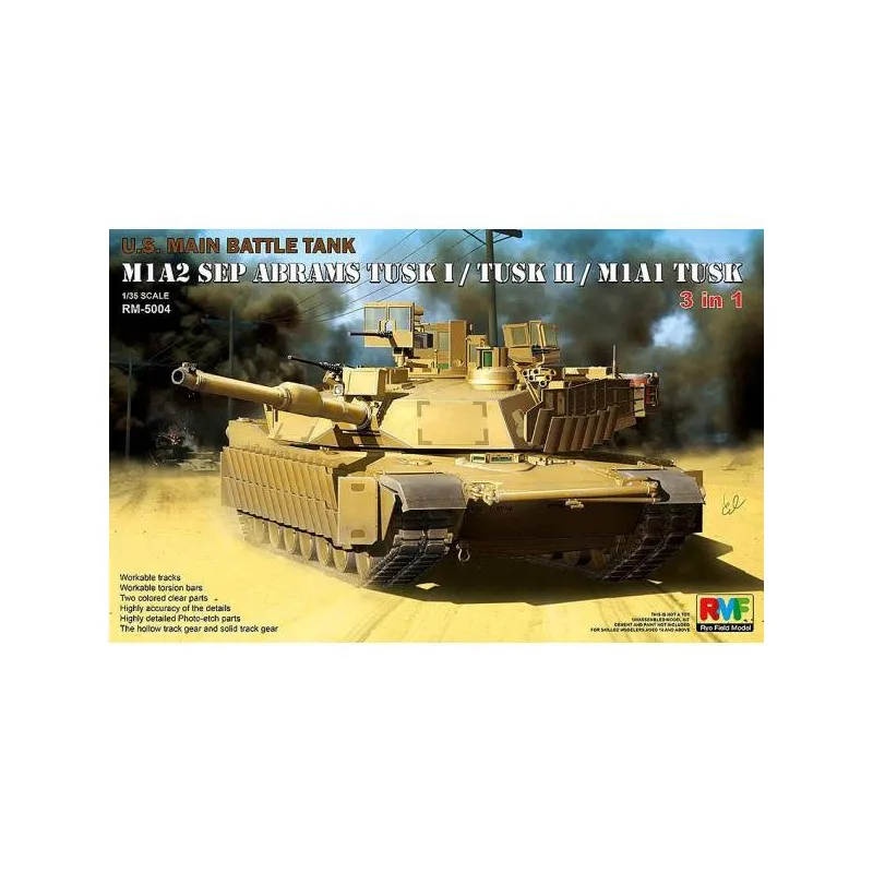 M1A2 SEP Abrams, 3 en 1. RYE FIELD MODEL 5004