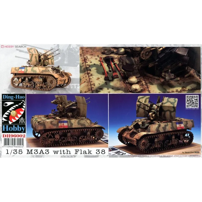 M3A3 avec canon antiaérien Flak 38. DING-HAO HOBBY 96002
