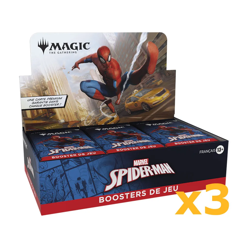 Magic the Gathering : Marvel's Spider-Man - Lot de 3 Boîtes de 30 Boosters de jeu