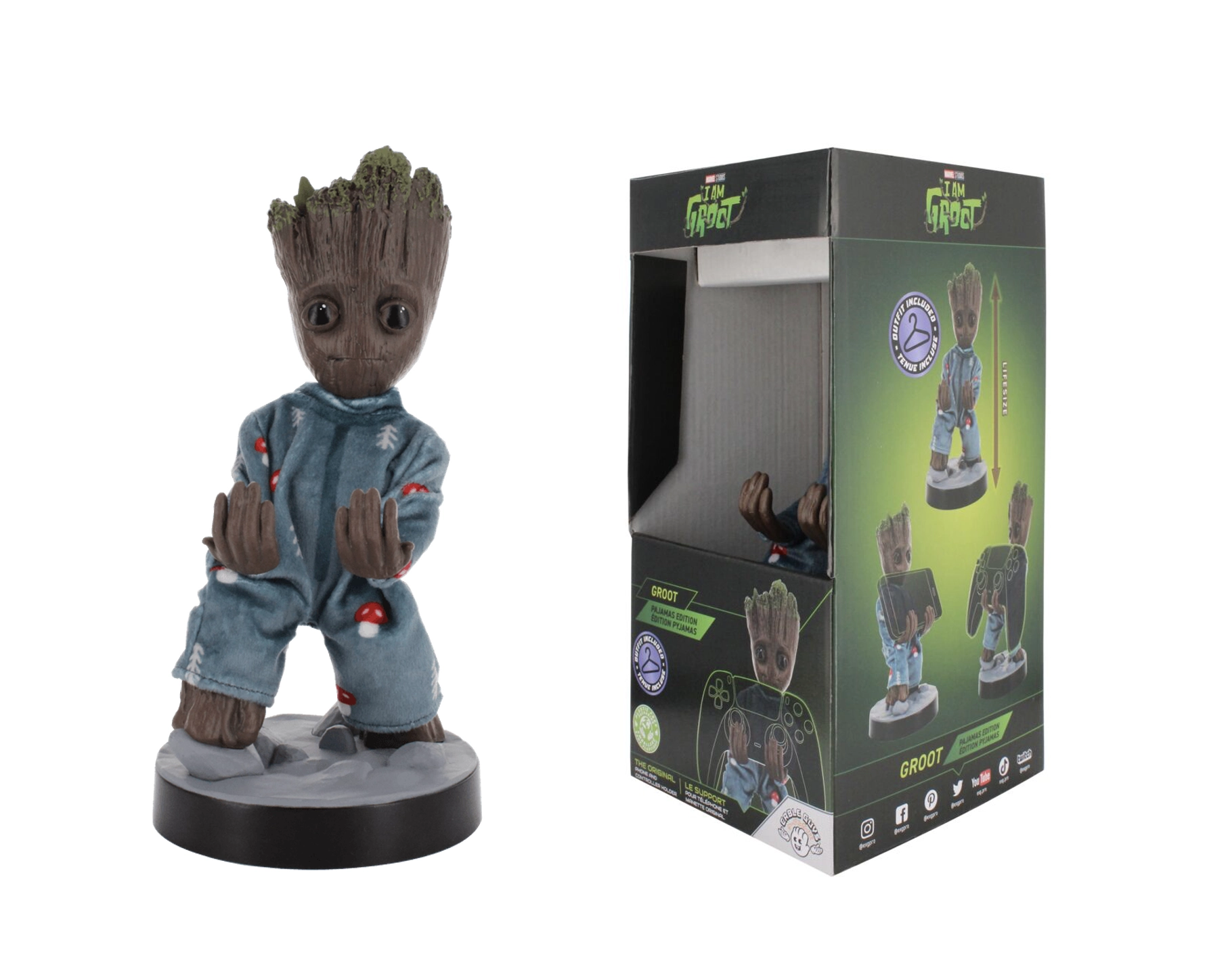 Marvel cable guy guardians of the galaxy pyjama baby groot 20 cm