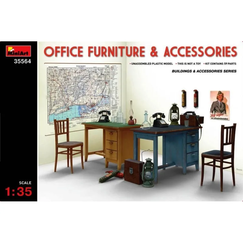 Mobilier de bureau. MINIART 35564