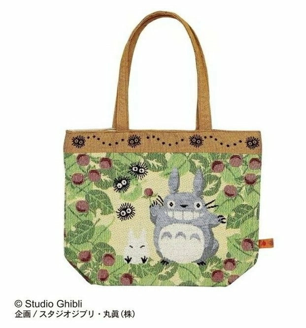 Mon voisin totoro - totoro forêt de fraises - tote bag 26x32x15cm