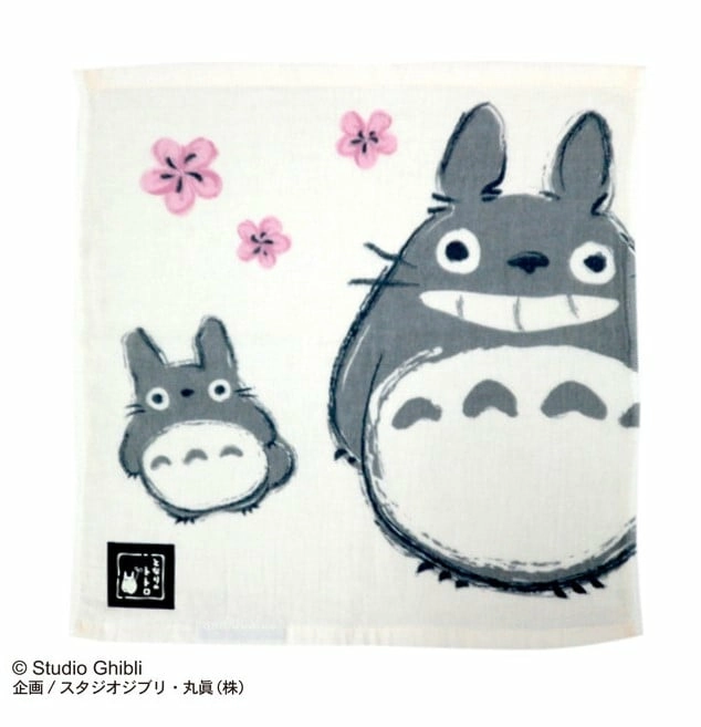 Mon voisin totoro - totoro sakura - mini serviette imabari 34x36cm
