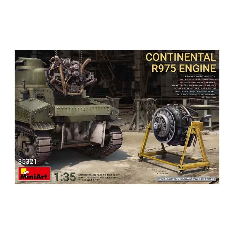 Moteur Continental R975. MINIART 35321