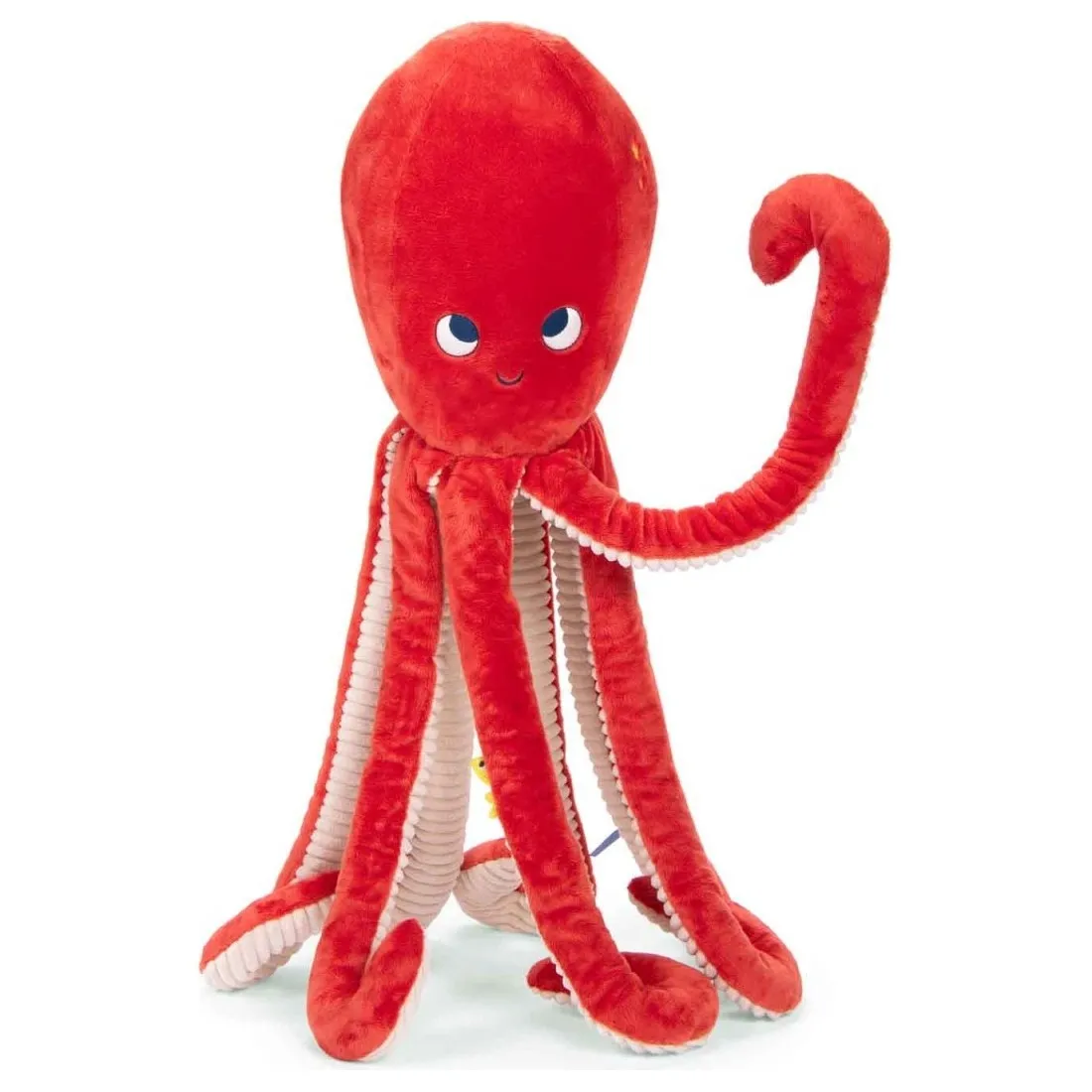 Peluche Géante Pieuvre rouge 80 cm - Les Aventures de Paulie - Moulin Roty