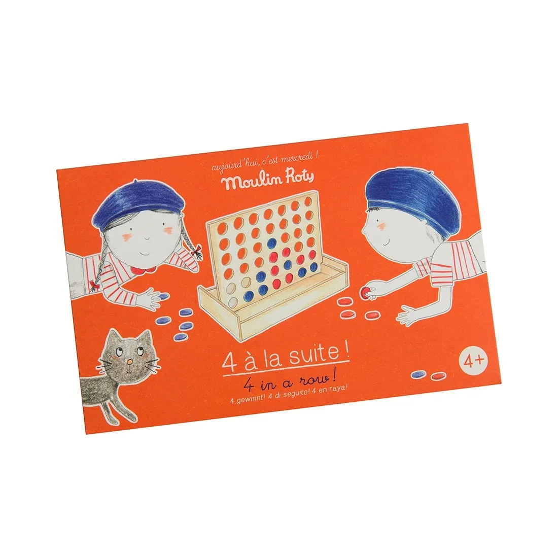 Jeu de 4 à la suite Aujourd'hui c'est mercredi - Moulin Roty