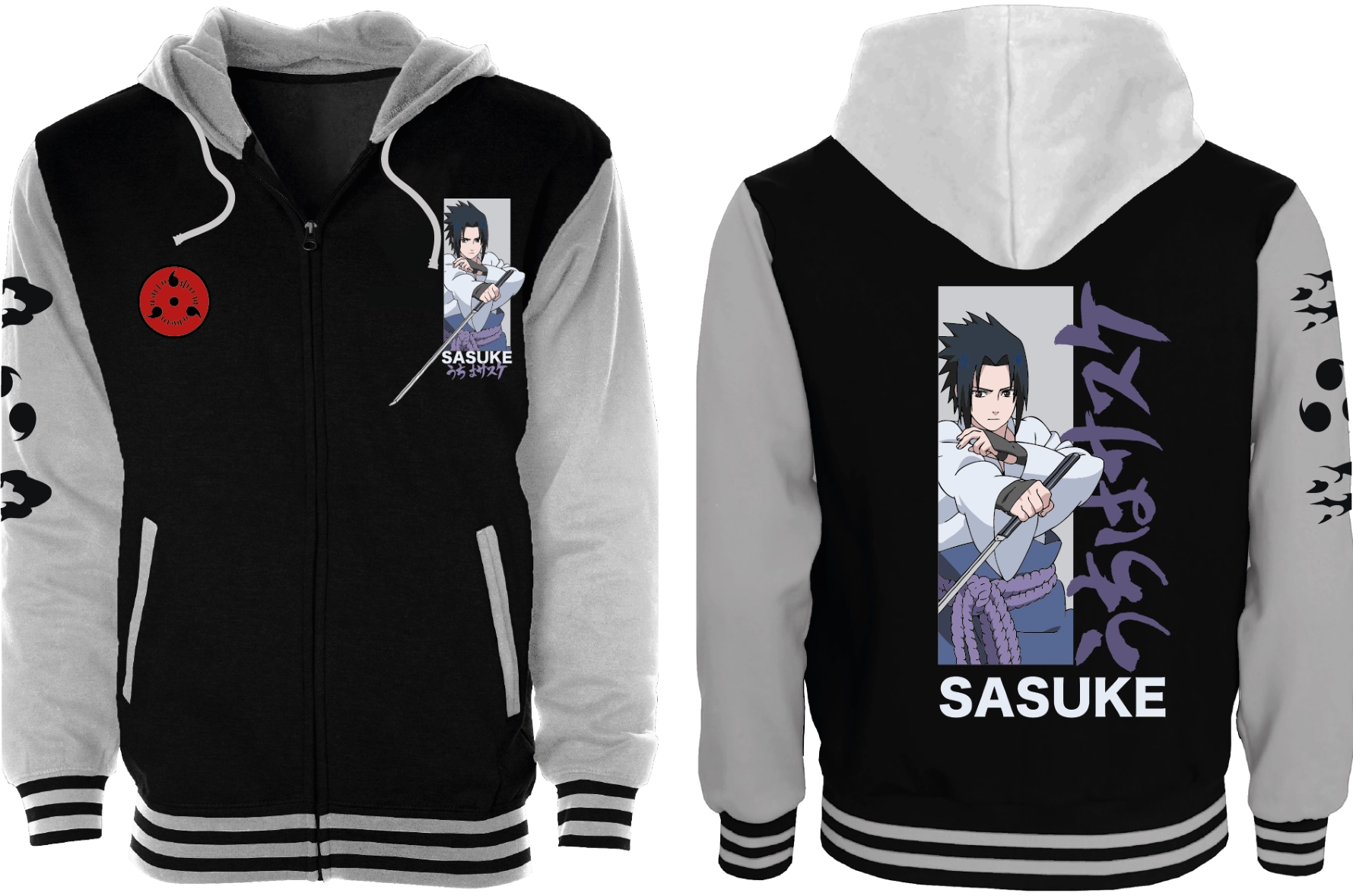 Naruto shippuden - sasuke - blouson teddy (xl)
