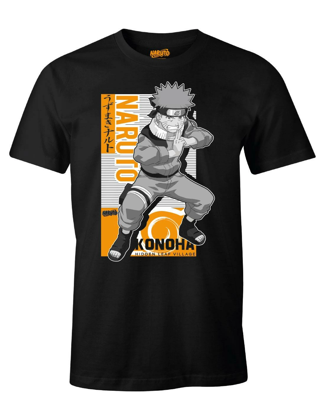 Naruto - t-shirt noir multi-clonage - l