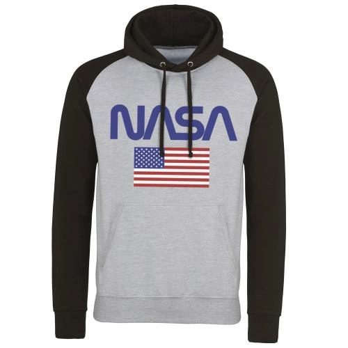 Nasa - baseball sweat hoodie - old glory - (xl)