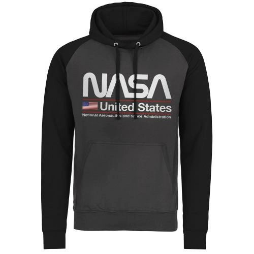 Nasa - baseball sweat hoodie - united states - (xl)