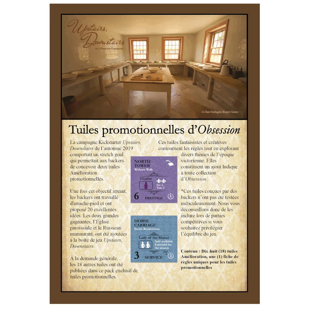 Obsession – Tuiles Promotionnelles