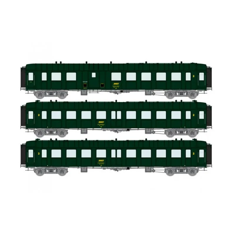 Ensemble voiture OCEM RA A3B5 ex-Midi, SNCF. REE MODELES VB-386