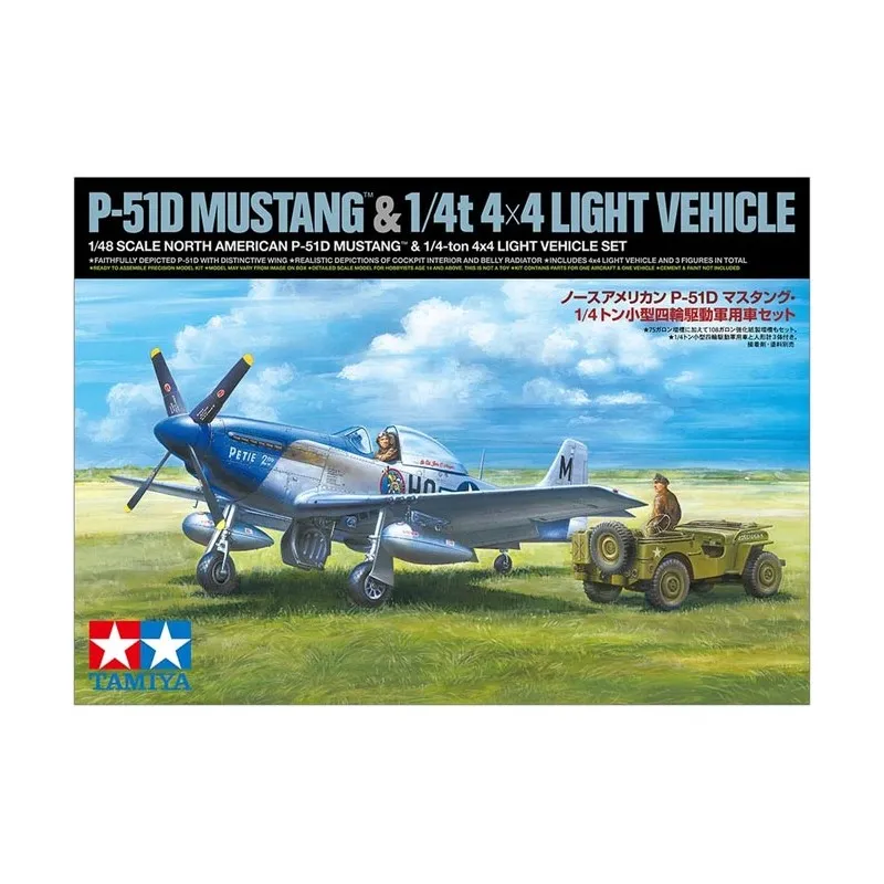 P-51D Mustang avec véhicule 4x4. TAMIYA 25205