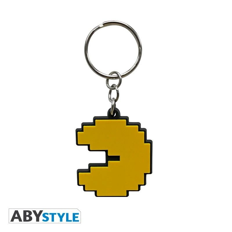 Pac-man pvc keychain