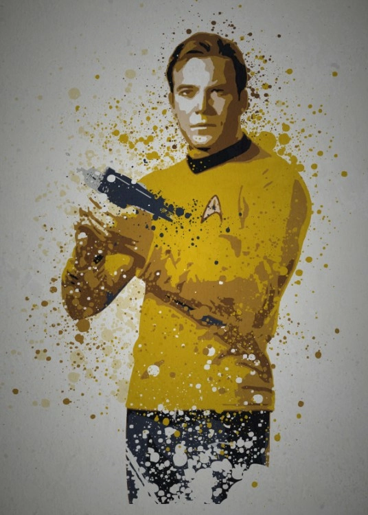 Pc splatter - magnetic metal poster 45x32 - boldly go