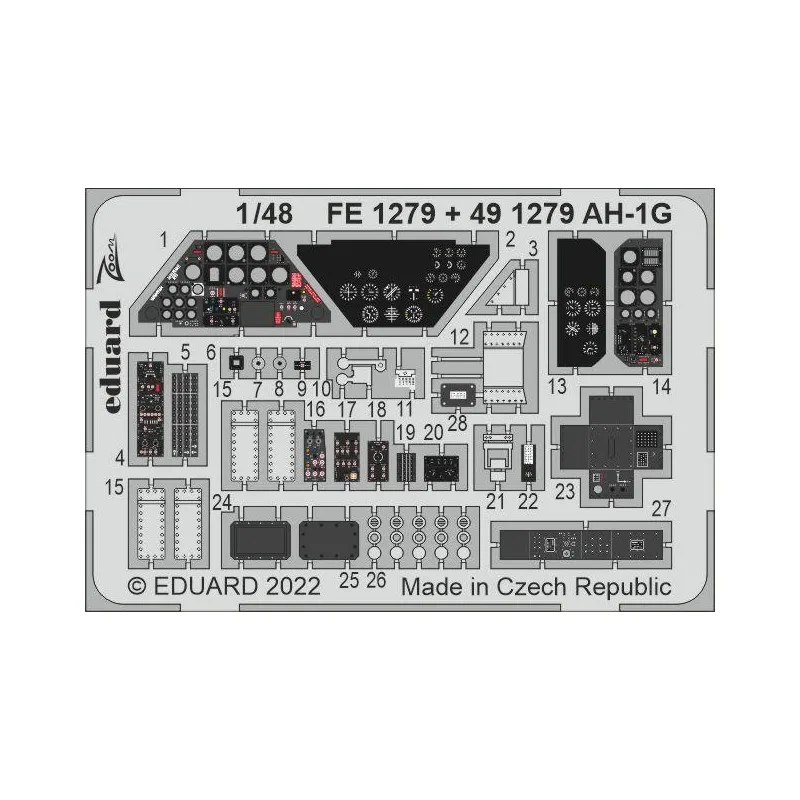 Zone photodécoupée : AH-1G. EDUARD 491279