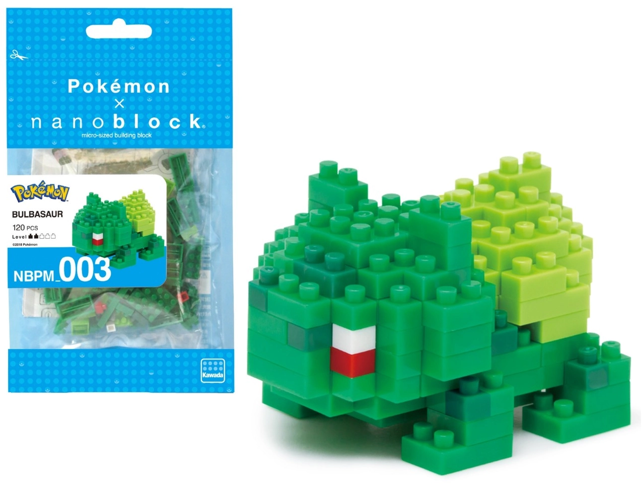 Pokemon - bulbizarre - figurine nanoblock 10cm