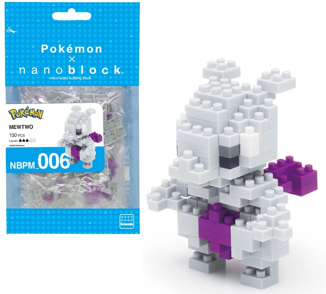 Pokemon - mewtwo - figurine nanoblock 10cm
