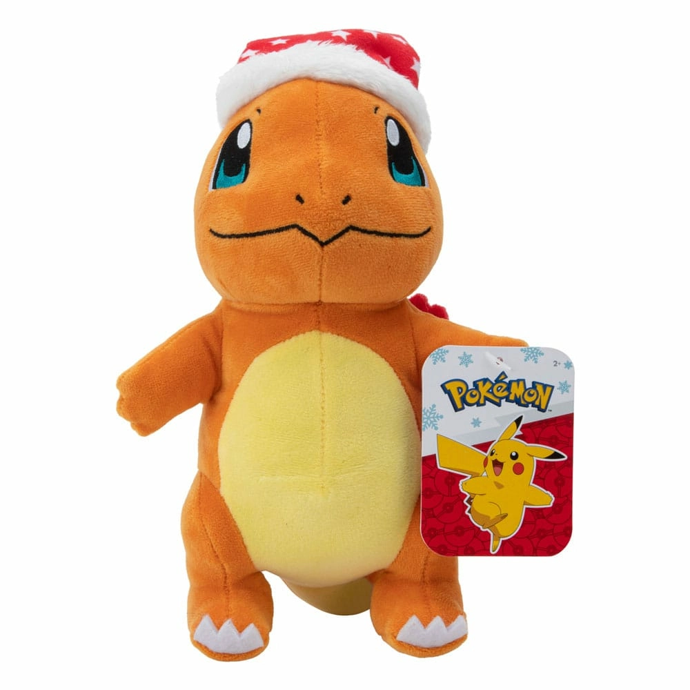 Pokémon peluche salamèche bonnet de noël 20 cm