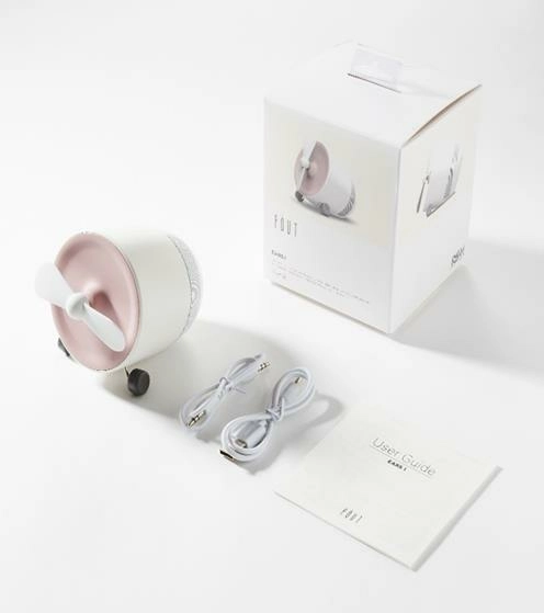 Pout - ears1 "enceinte blueooth portable avec mini ventilateur" roze