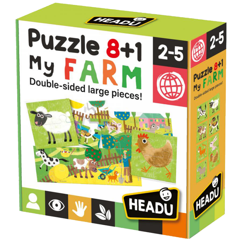 Puzzle 8+1 Farm : Jeu éducatif pour Enfant - Mon Ludicaire