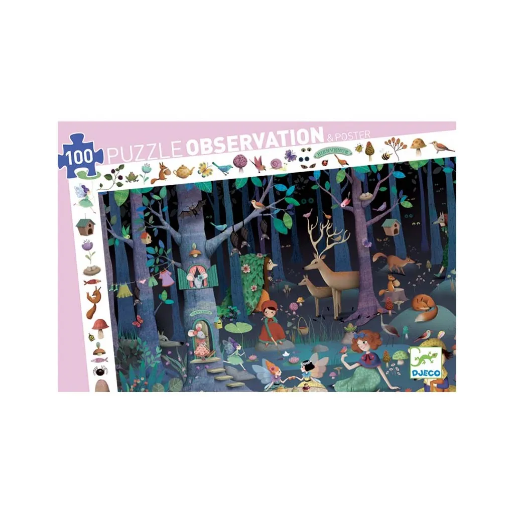 Puzzle Observation - La Forêt Enchantée : 100 pièces